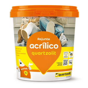 Rejunte Quartzolit Acrilico 1kg Cinza Platina